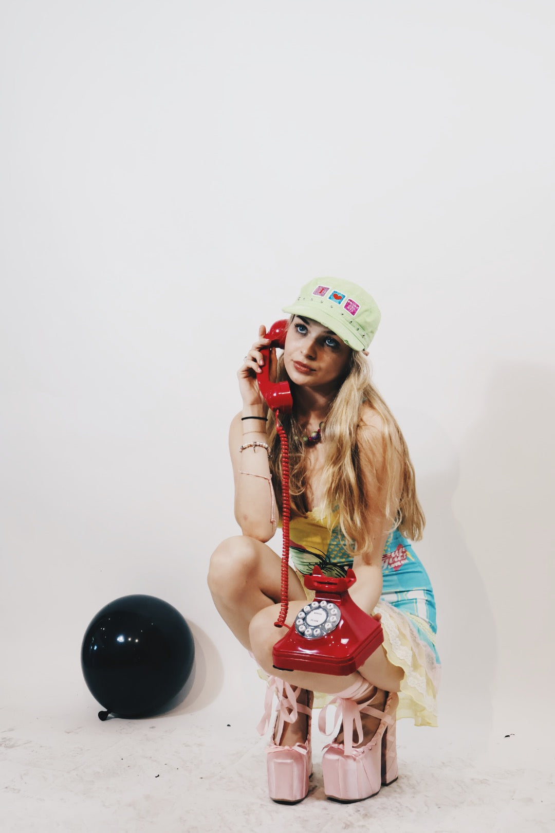 Bronx Zoo Hat + Pink Platform Heels Set