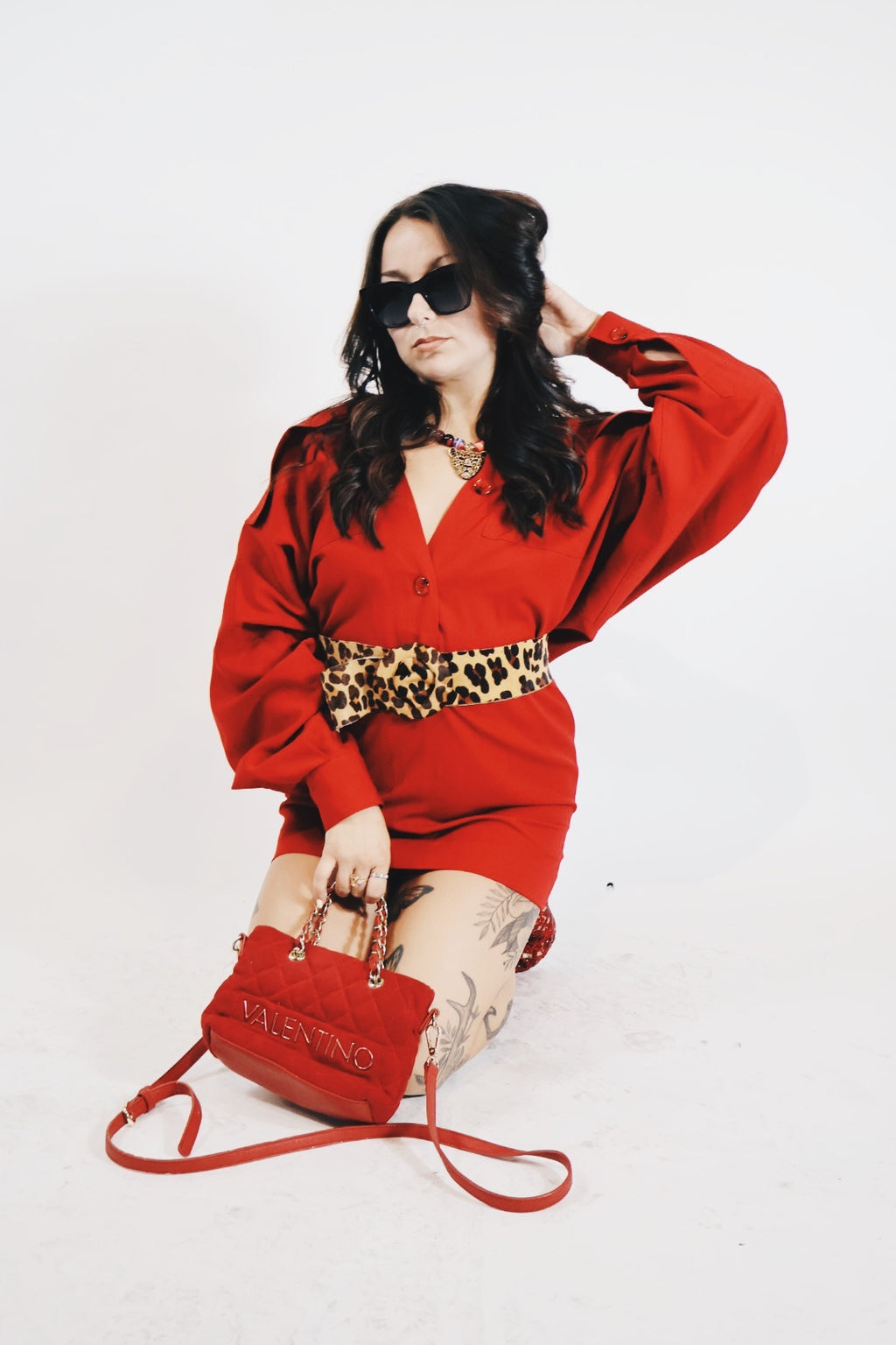 Vintage Ellen Tracy Red Mini Dress