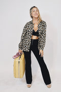 Vintage Leopard Button-Up Shirt