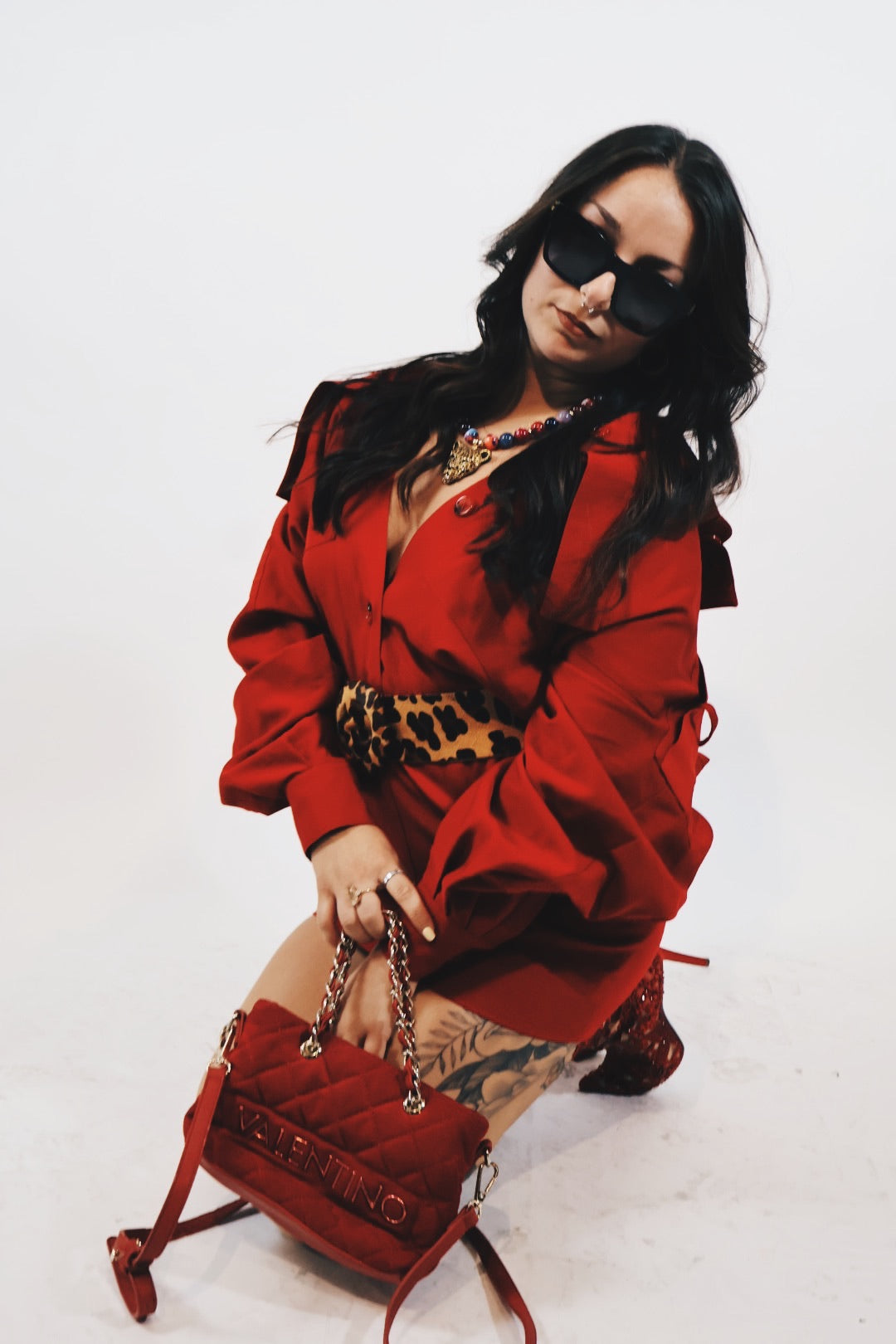 Vintage Ellen Tracy Red Mini Dress