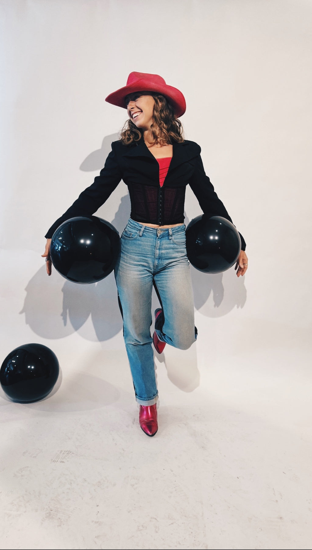 Corset Panel Cropped Blazer