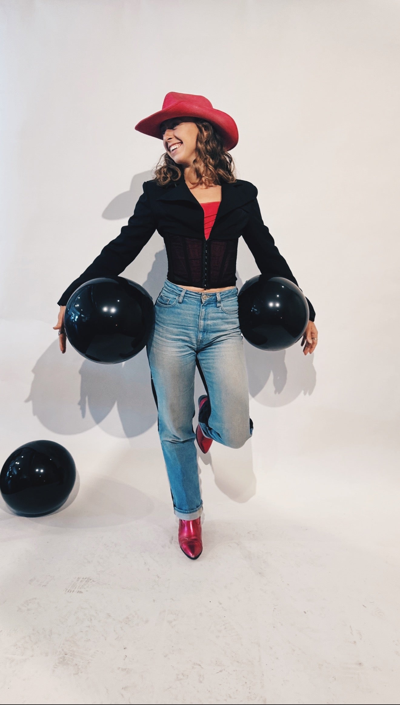 Corset Panel Cropped Blazer