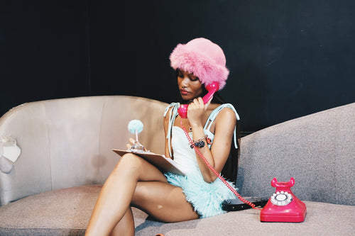 Amsterdam Pink Fluffy Hat