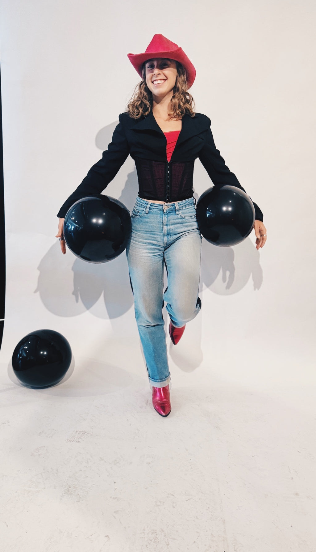 Corset Panel Cropped Blazer
