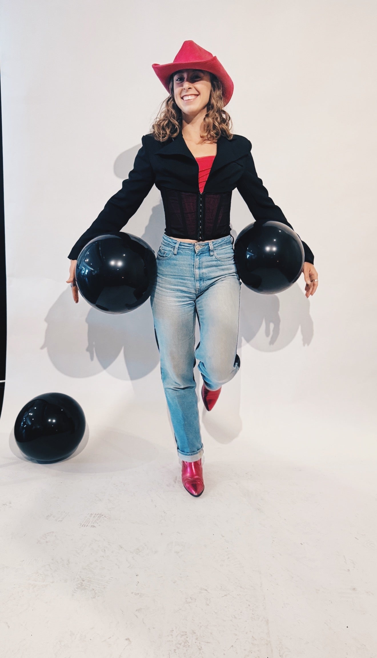 Corset Panel Cropped Blazer