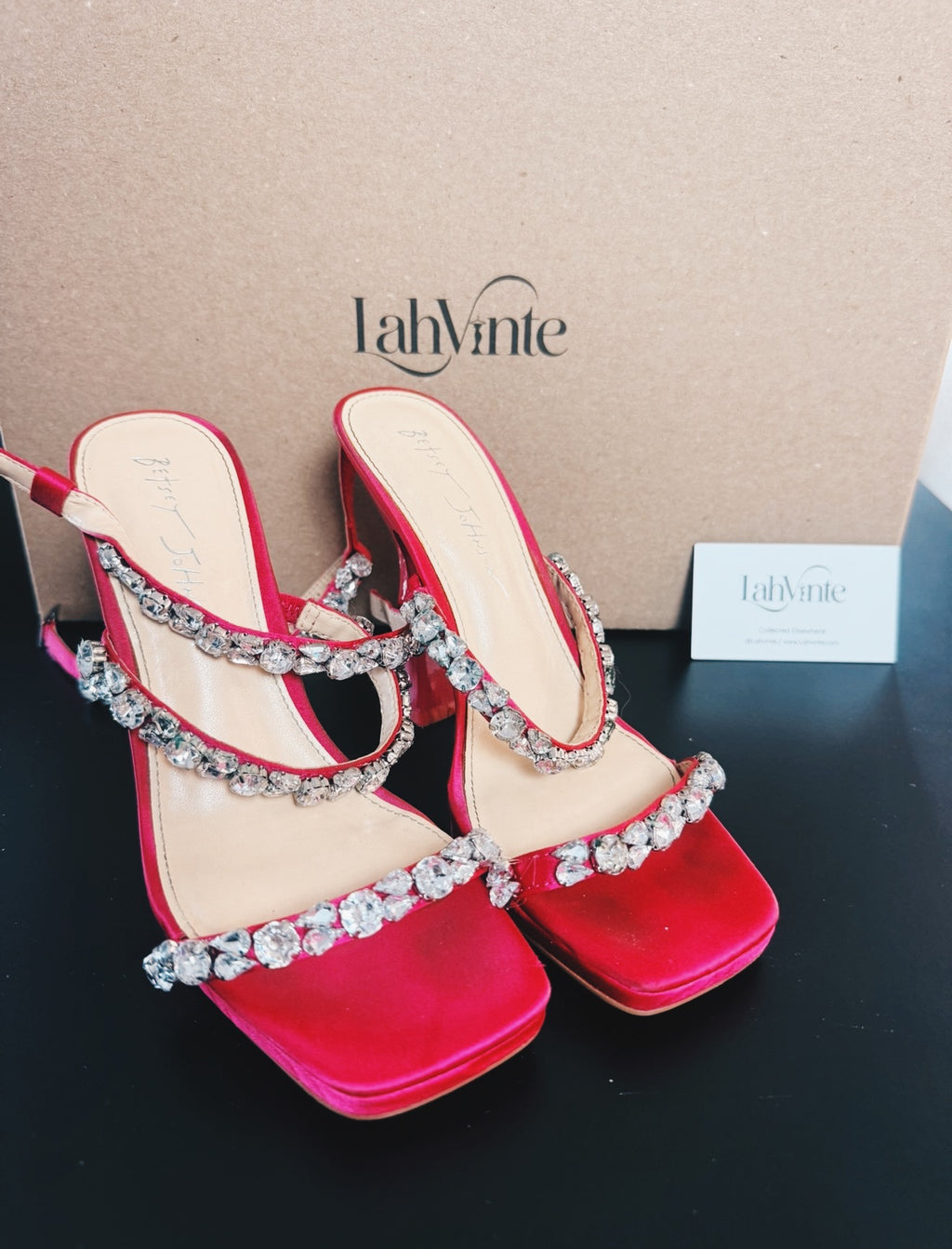 Betsey Johnson Rhinestone Pink Heels